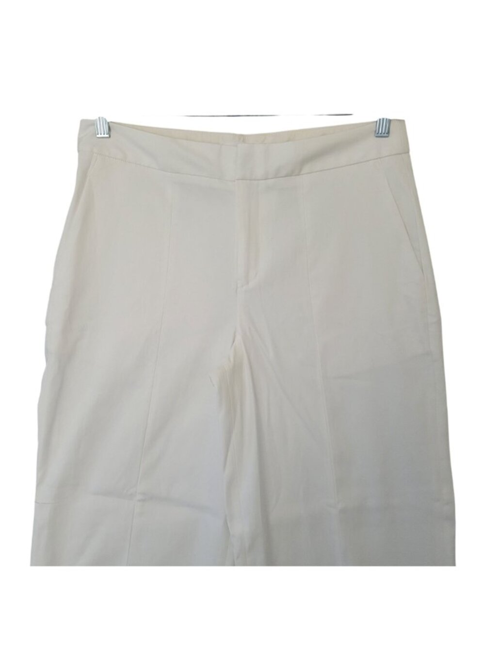 Everlane High-Waisted Wide-Leg Pants Womens Size 8 Ivory Cotton Trousers NWOT - Picture 3 of 7